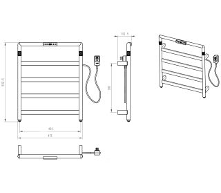 Полотенцесушитель электрический Wonzon & Woghand K?ln WW-A6014-BG 47x59 см брашированное золото